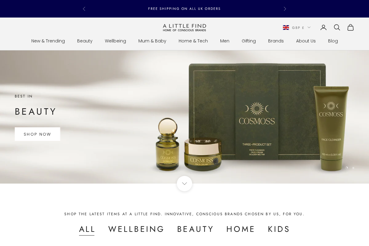 A LITTLE FIND homepage screenshot