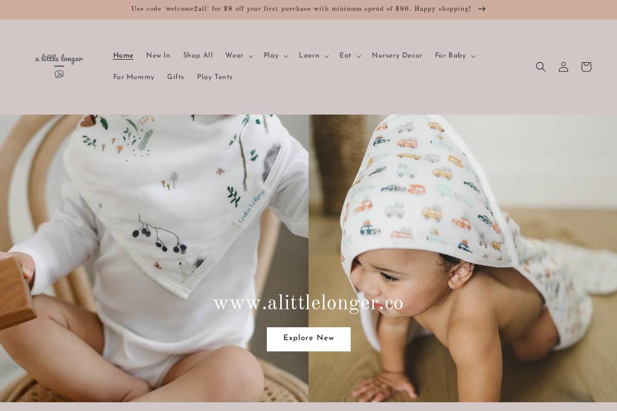 alittlelonger.co homepage screenshot