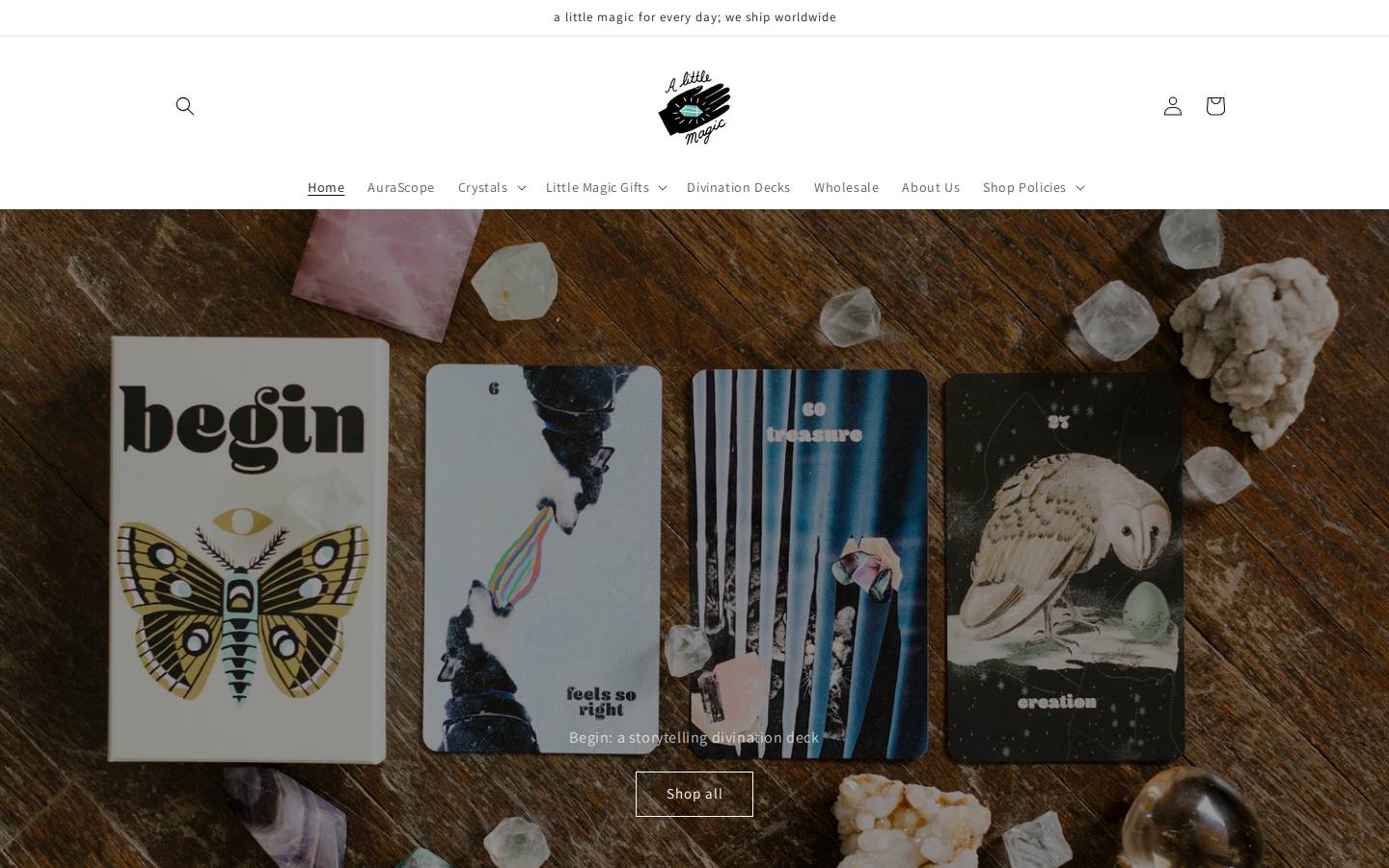 alittlemagicshop.com homepage screenshot