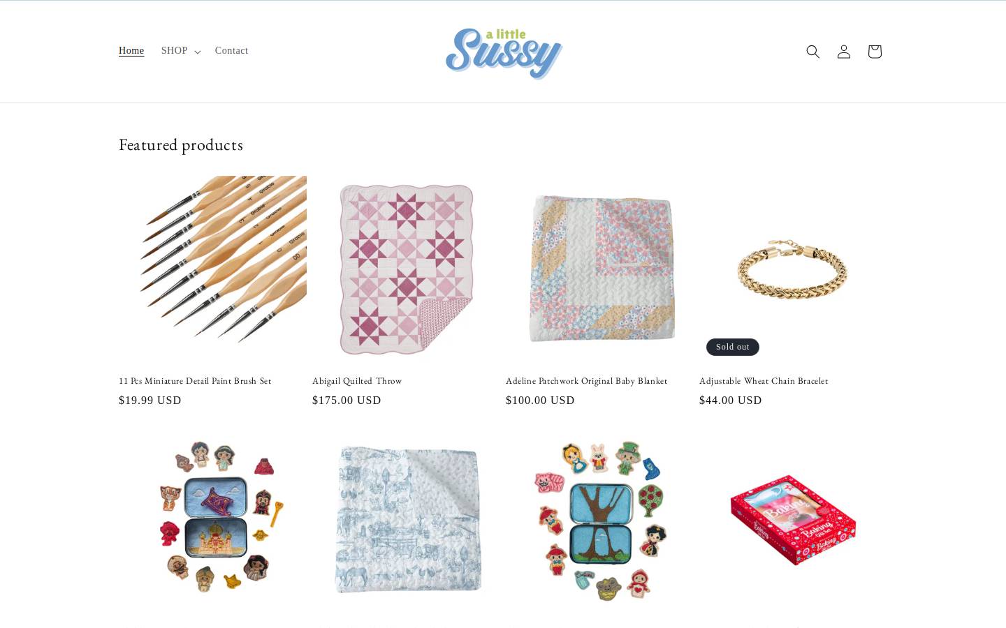 alittlesussy.com homepage screenshot