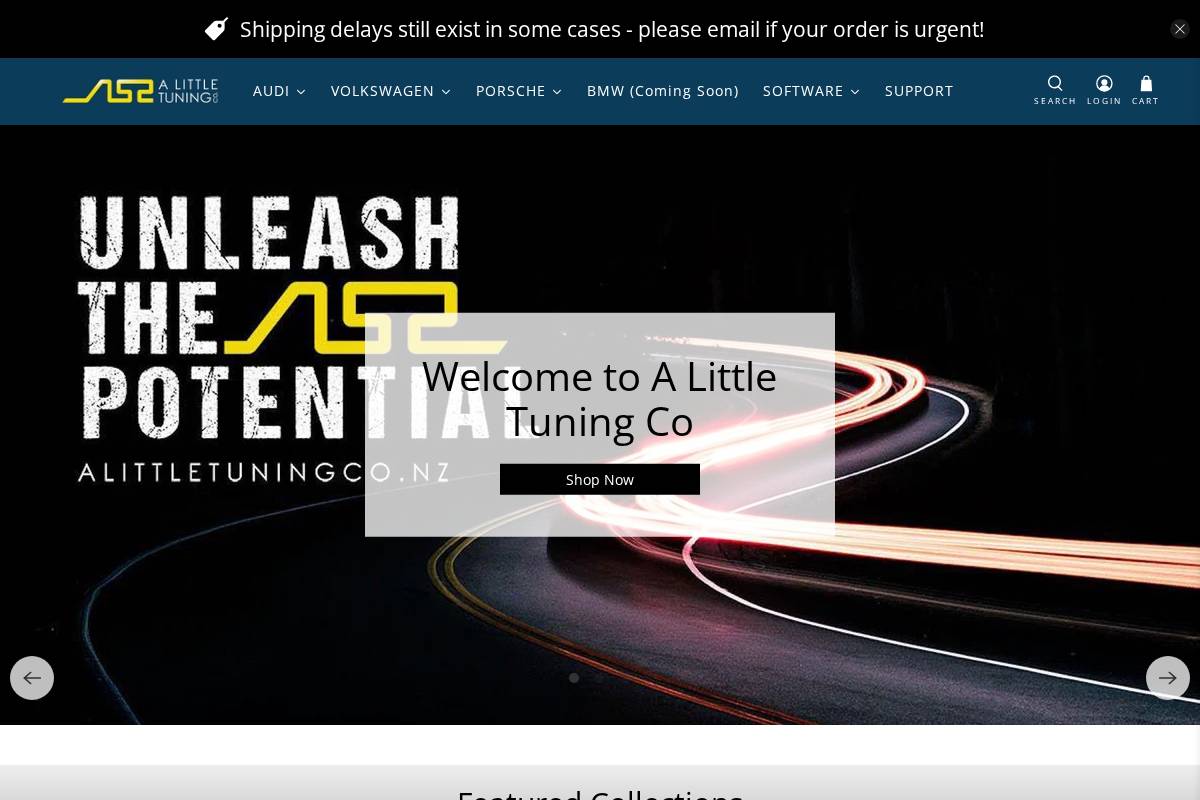A Little Tuning Co homepage screenshot