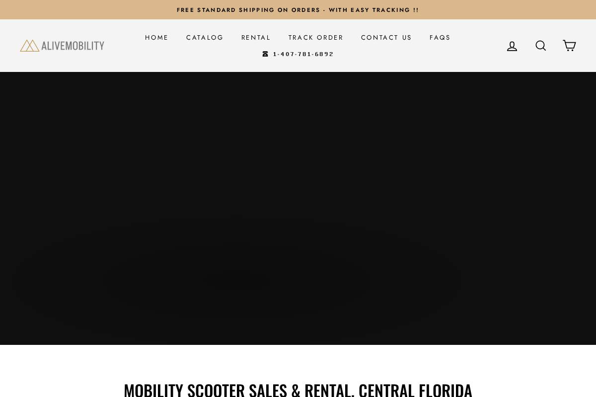 alivemobility.com homepage screenshot