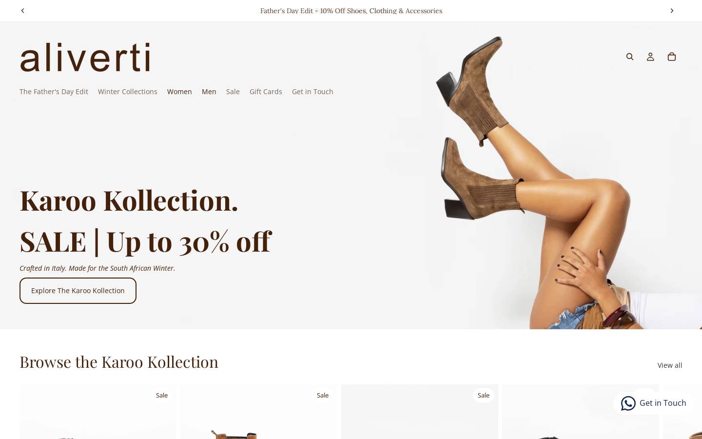 aliverti.co.za homepage screenshot