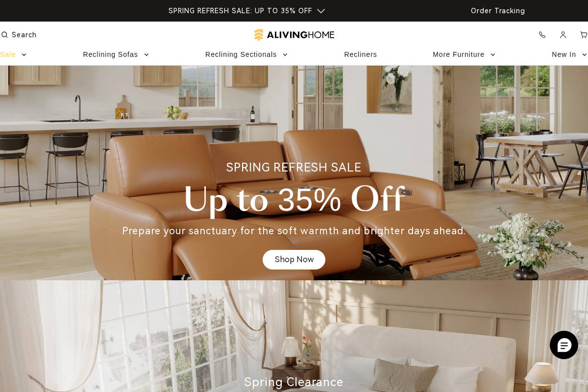 Aliving Home homepage screenshot