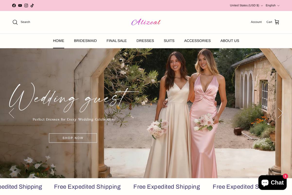 Alizeal homepage screenshot