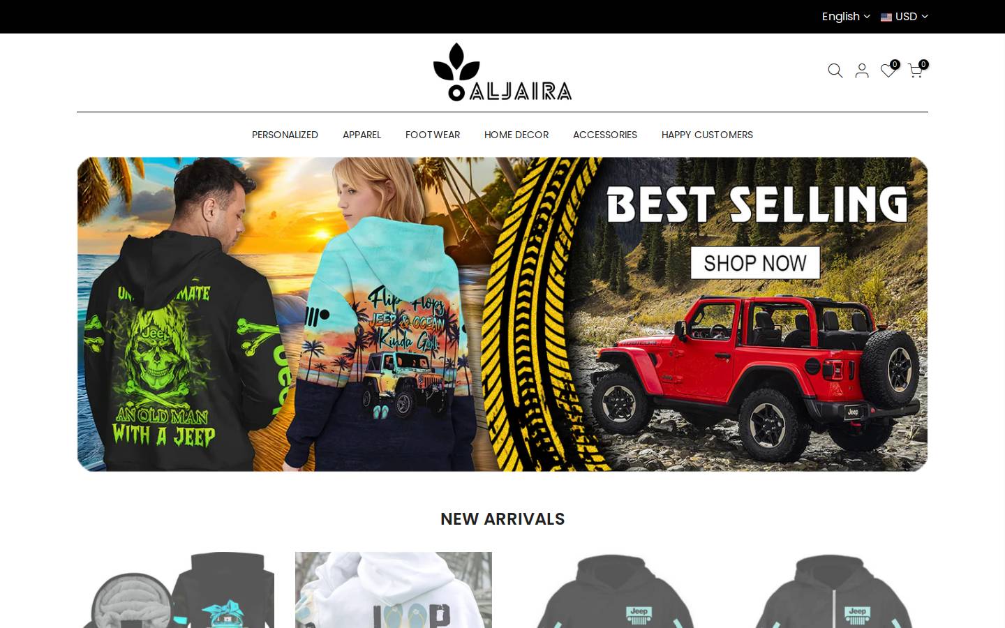 aljaira.com homepage screenshot