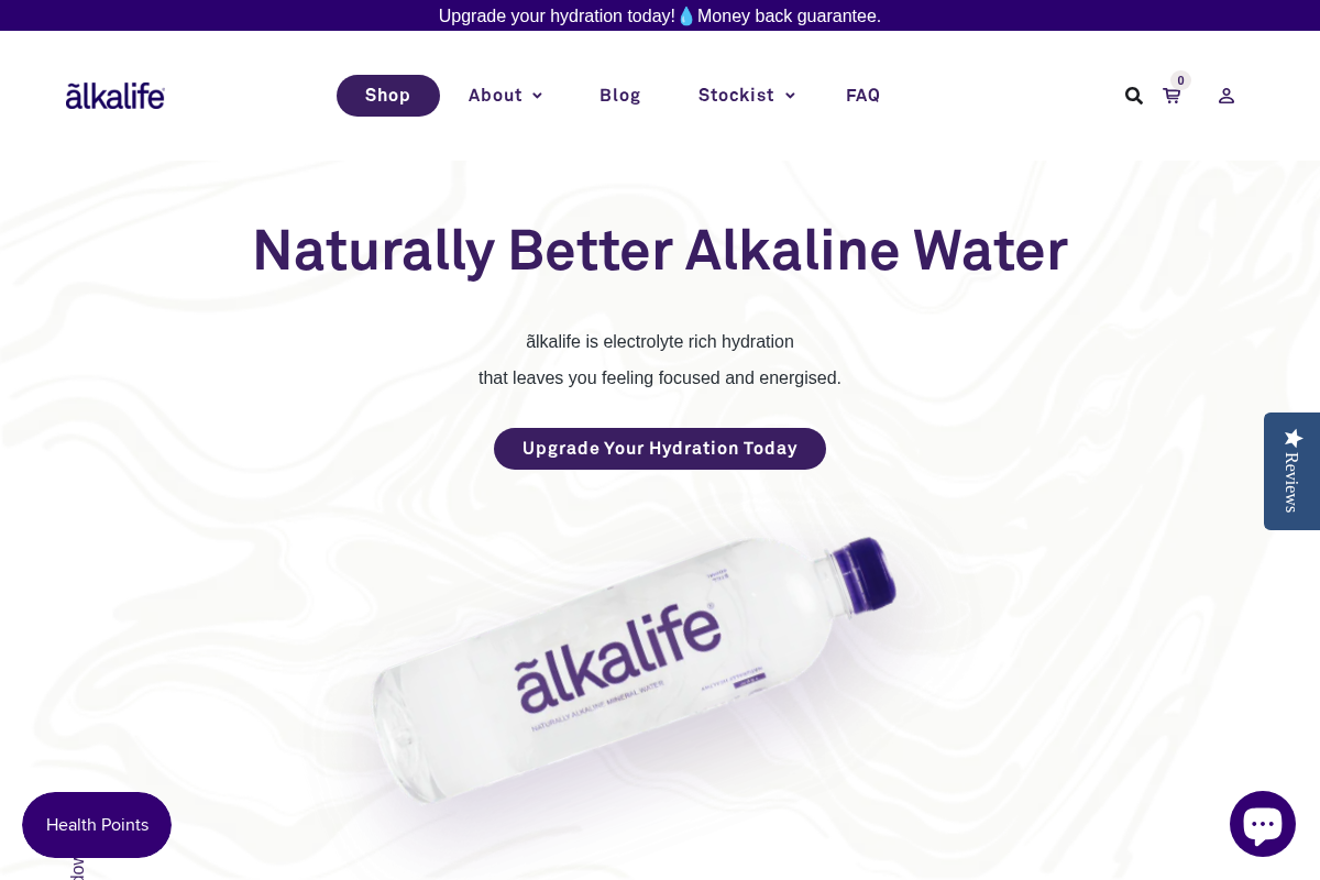 Alkalife International homepage screenshot