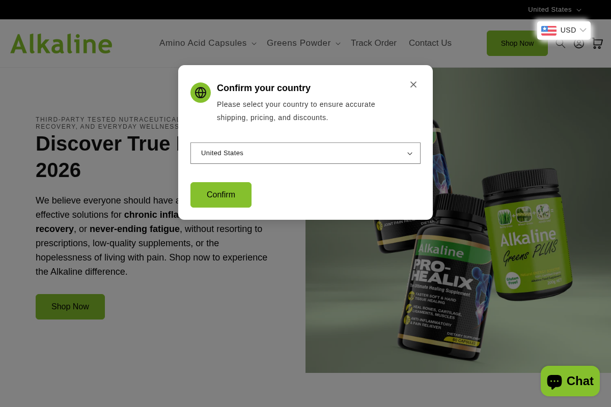 Alkaline homepage screenshot