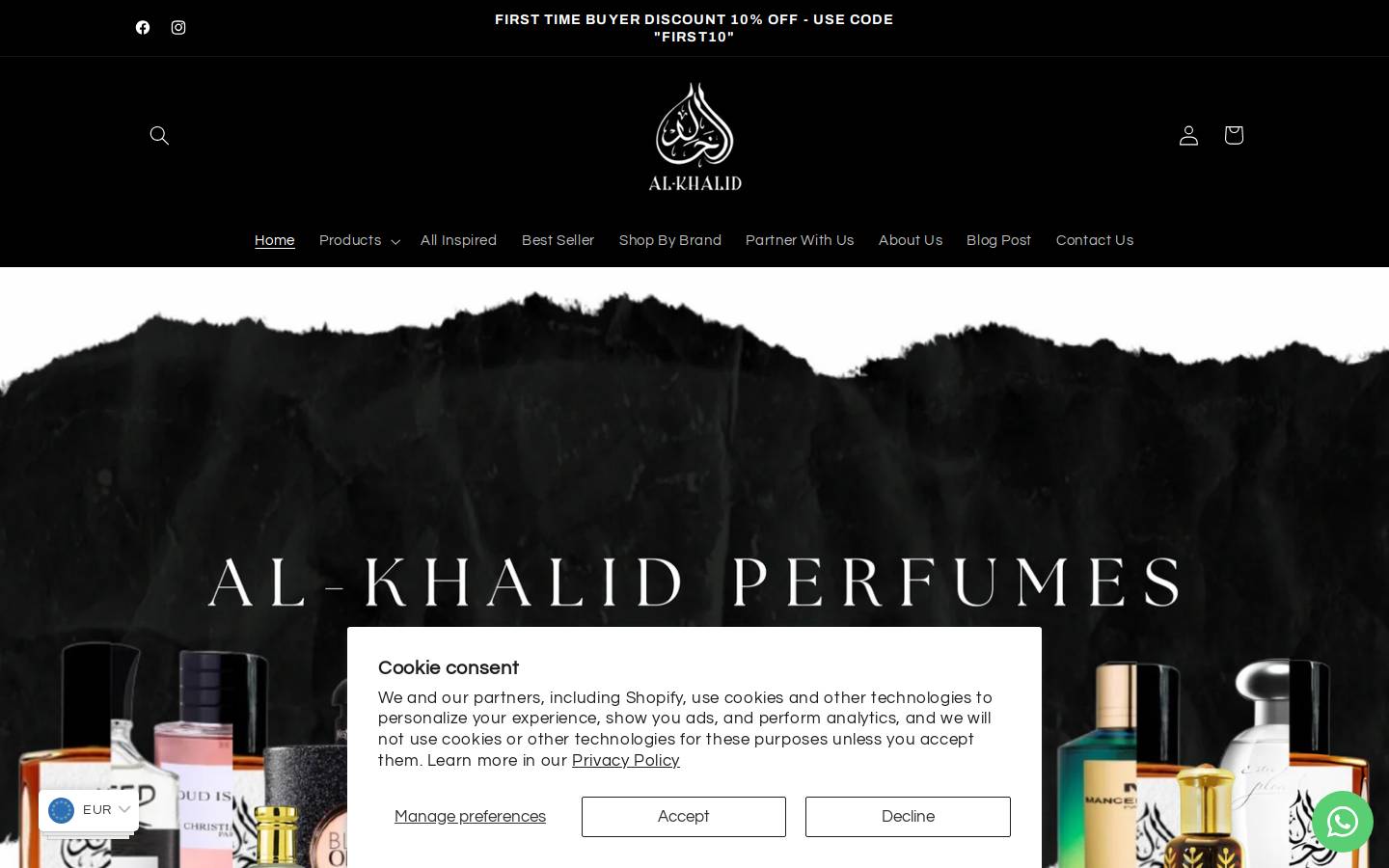 Alkhalids homepage screenshot