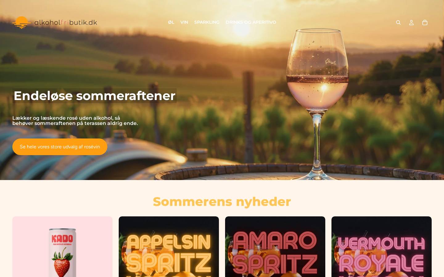 Alkoholfributik homepage screenshot