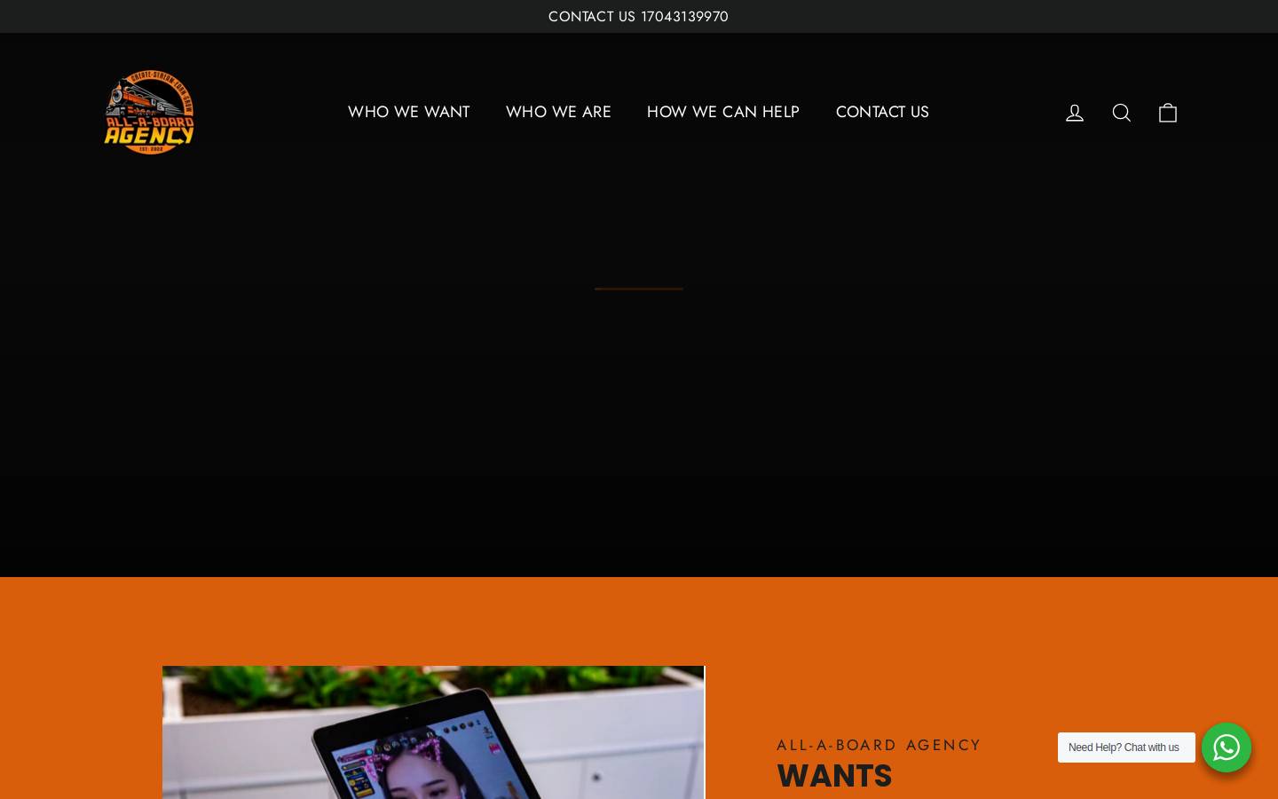 all-a-board-agency.com homepage screenshot