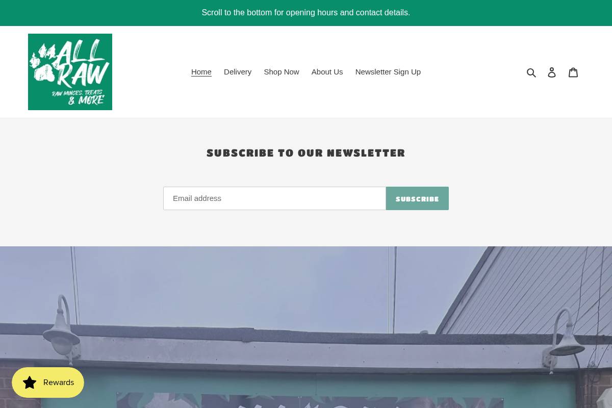 all-raw.com homepage screenshot