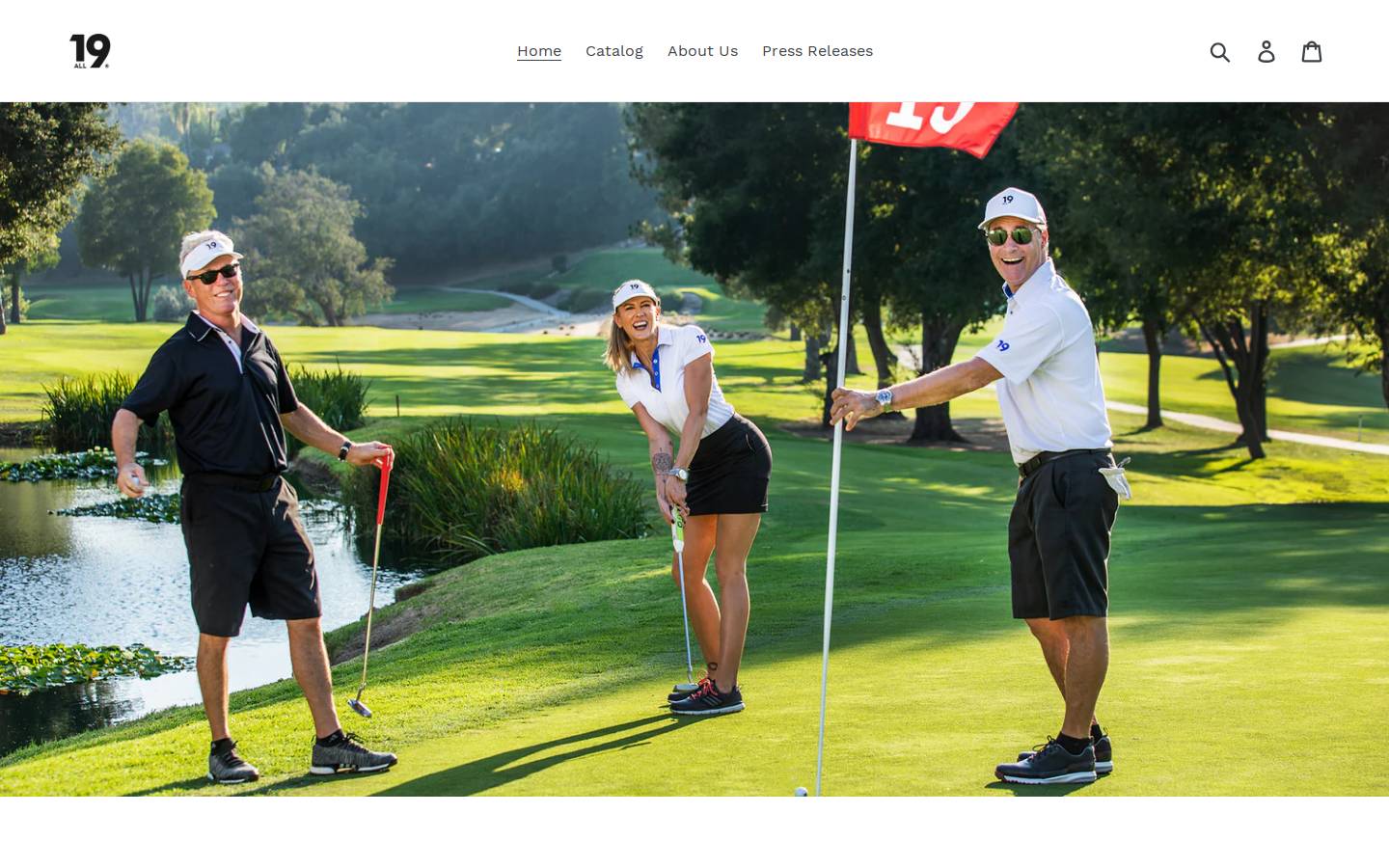 all19holes.com homepage screenshot
