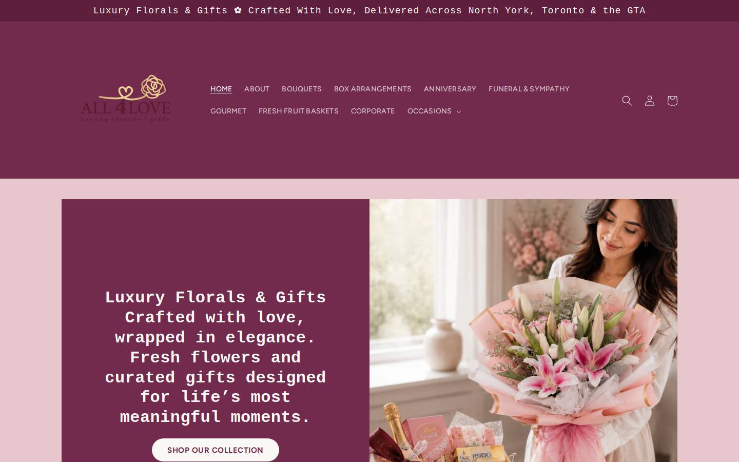 all4lovegifts.com homepage screenshot