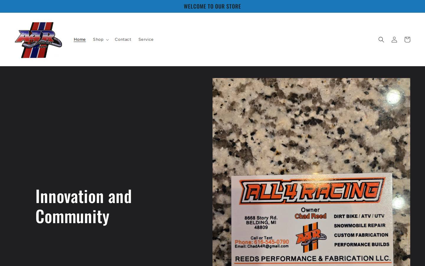 all4racing.us homepage screenshot