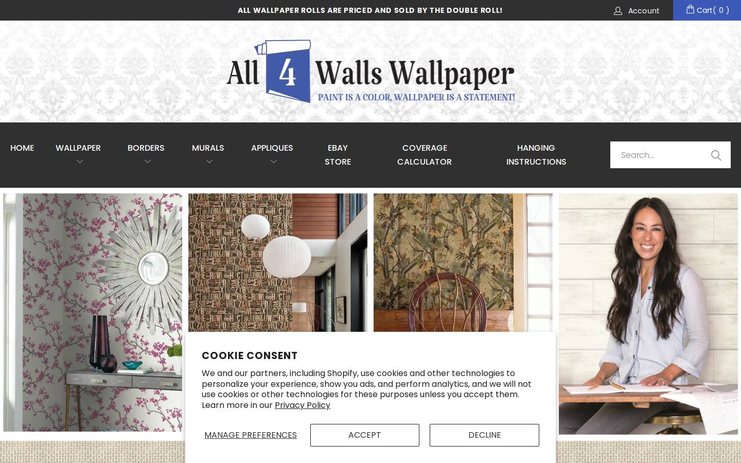 all4wallswallpaper.com homepage screenshot