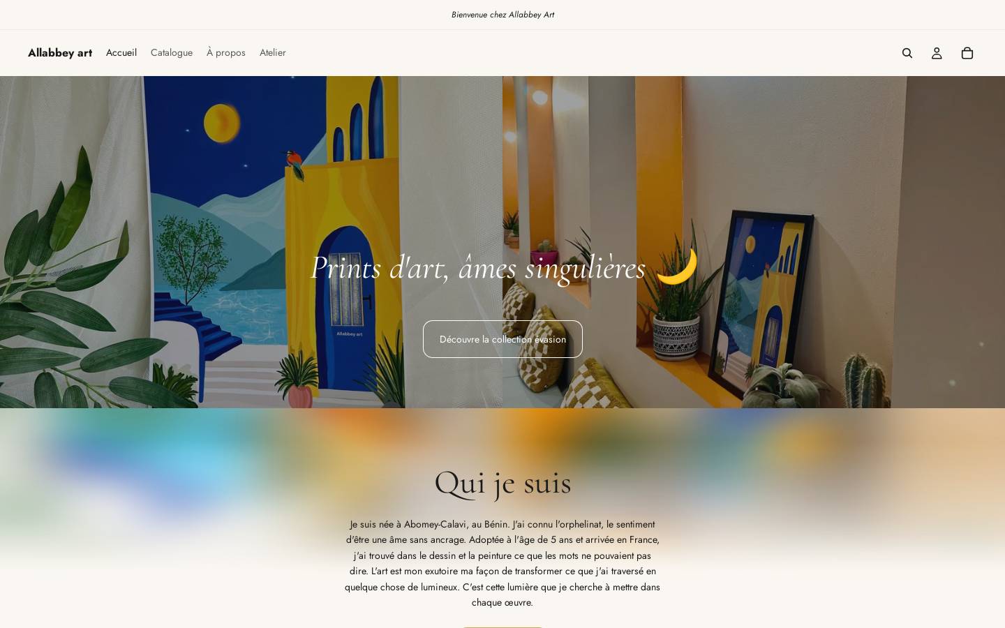 allabbeyart.com homepage screenshot