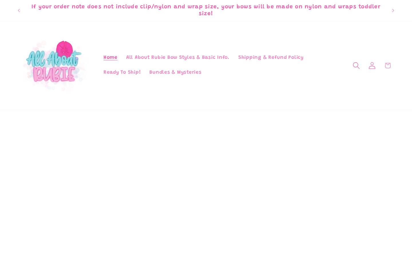 allaboutrubie.com homepage screenshot