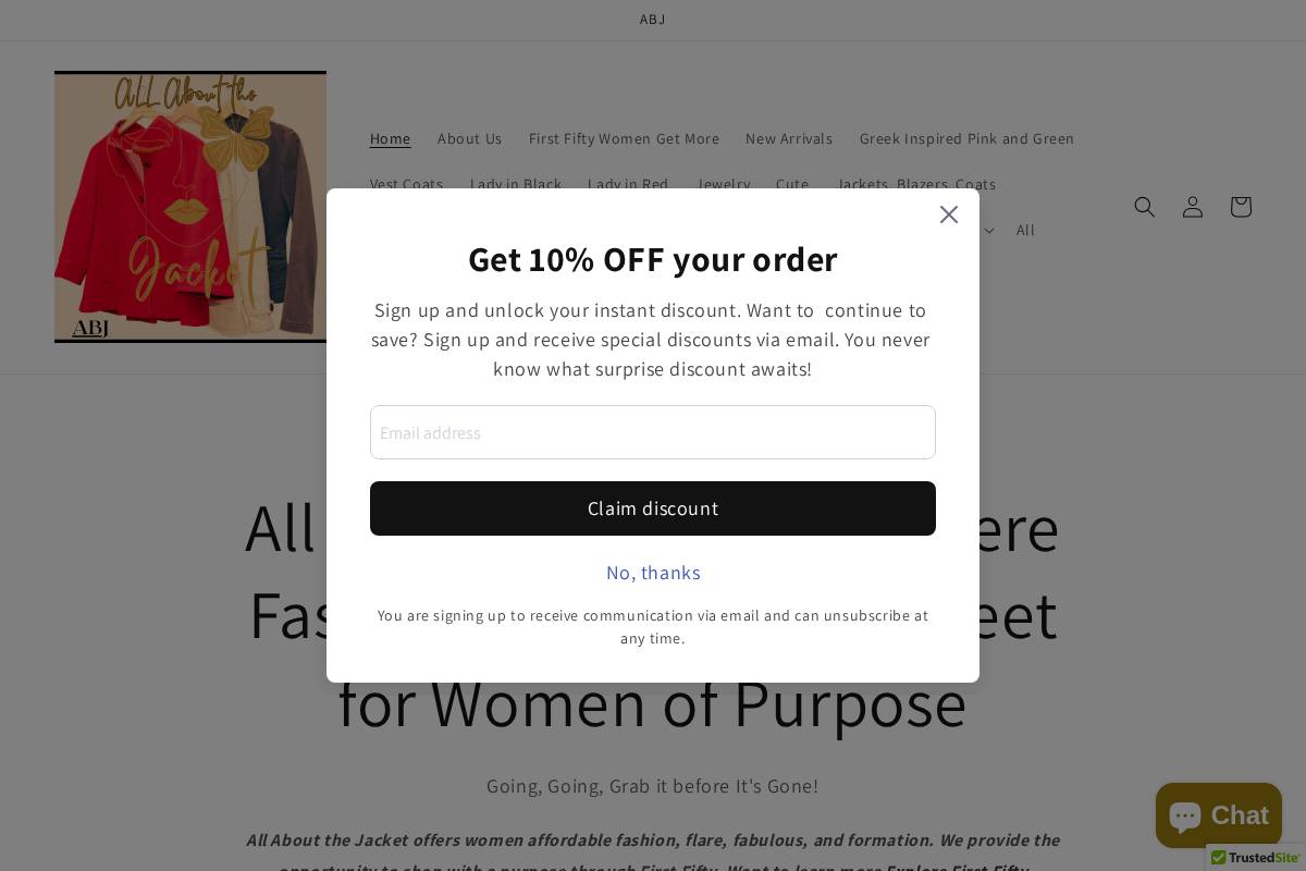 allaboutthejacket.com homepage screenshot