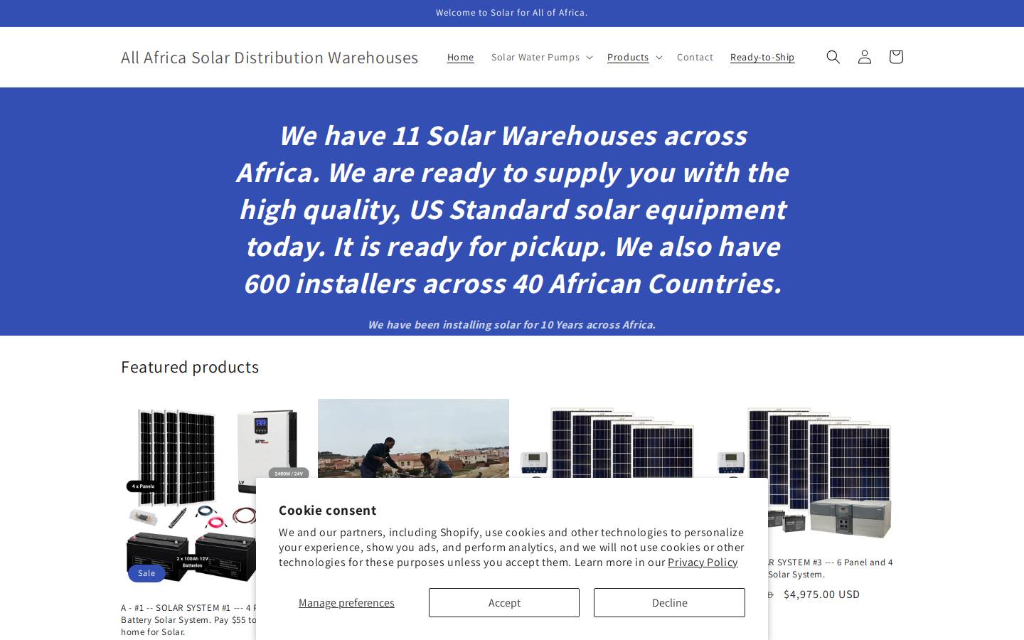 allafricasolarenergy.com homepage screenshot