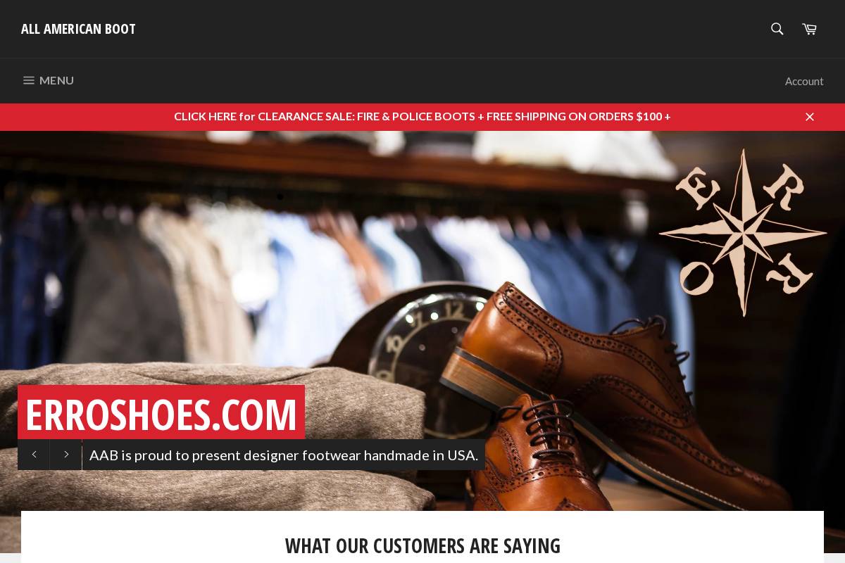 allamericanboot.com homepage screenshot
