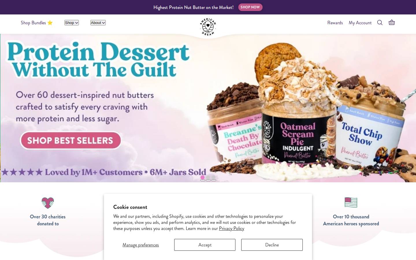 allamericanbutter.com homepage screenshot