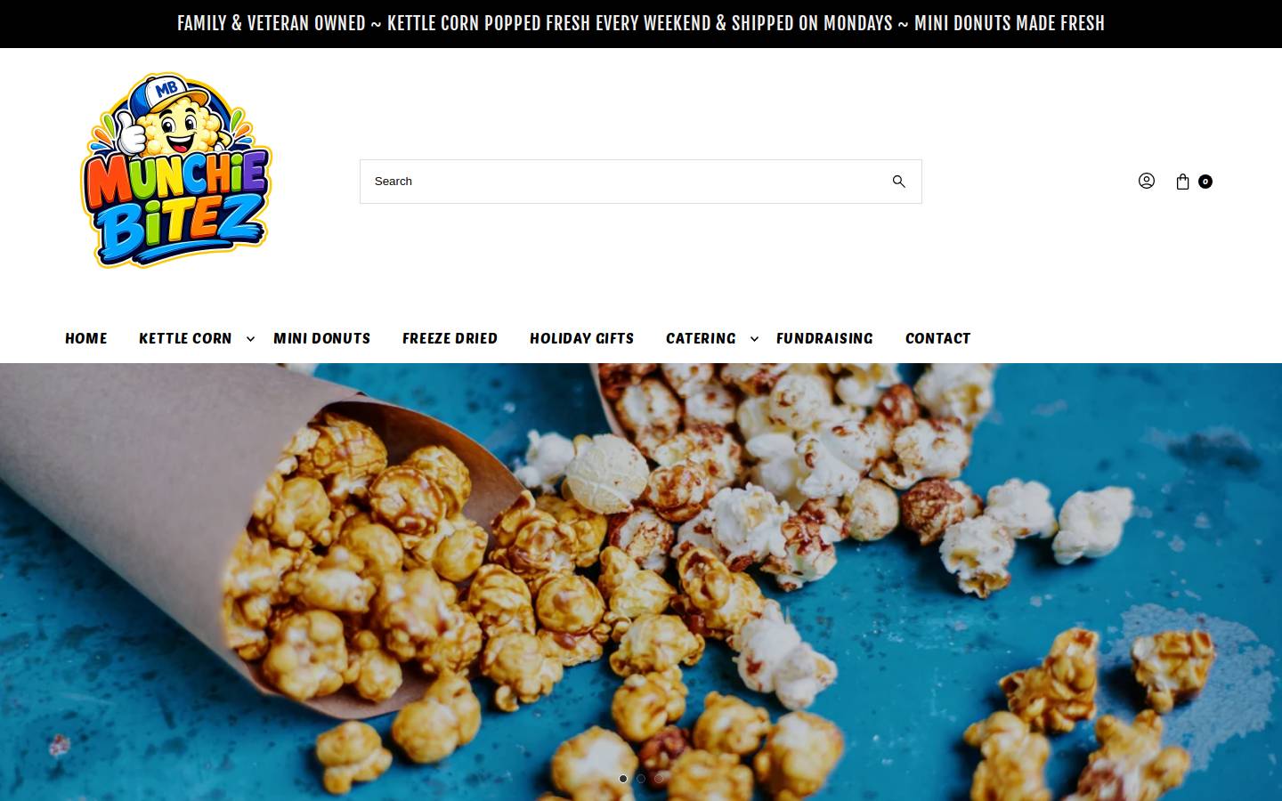 allamericankettlecornco.com homepage screenshot