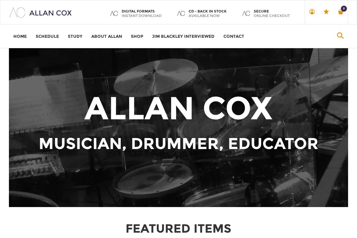 allancox.co.uk homepage screenshot