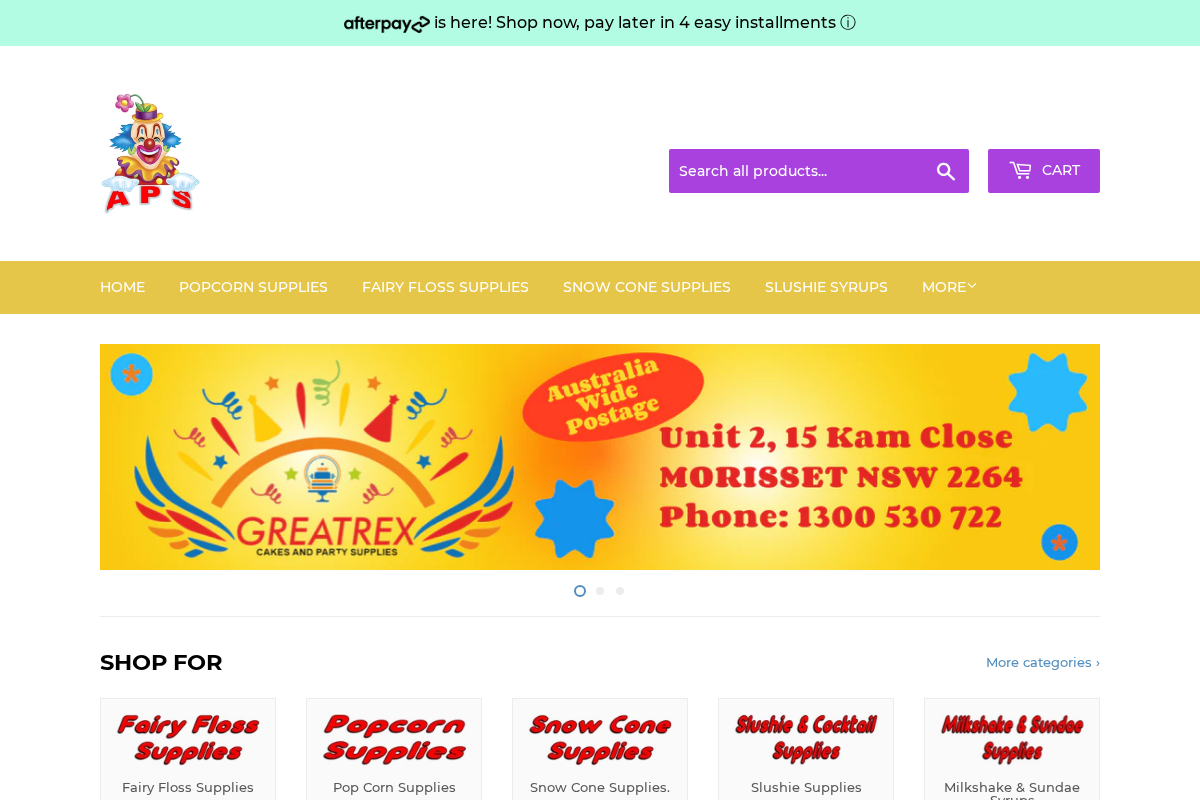 allanspartysupplies.com.au homepage screenshot