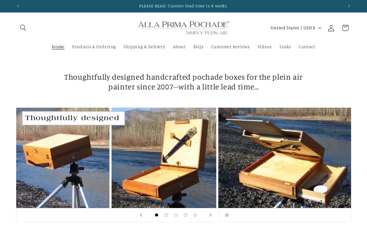 allaprimapochade.com homepage screenshot