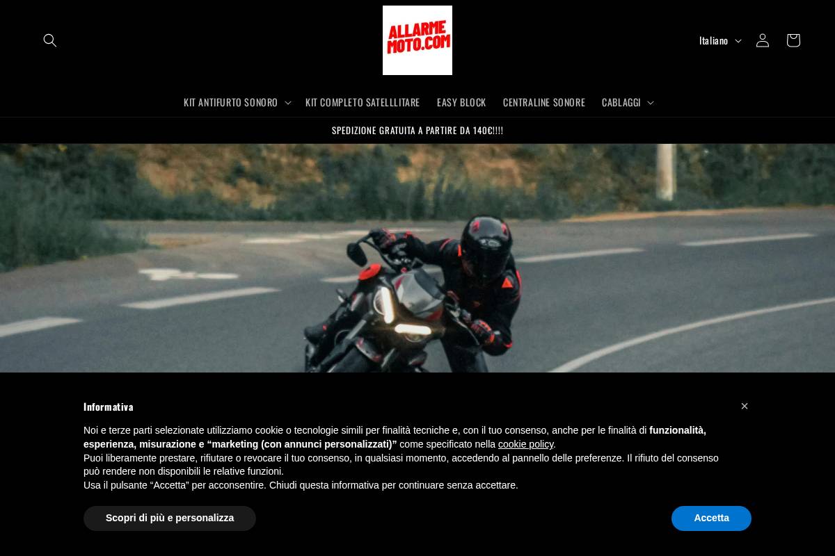 allarmemoto.com homepage screenshot