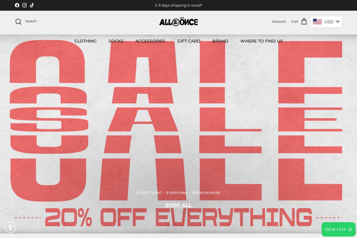 allatonce.store homepage screenshot