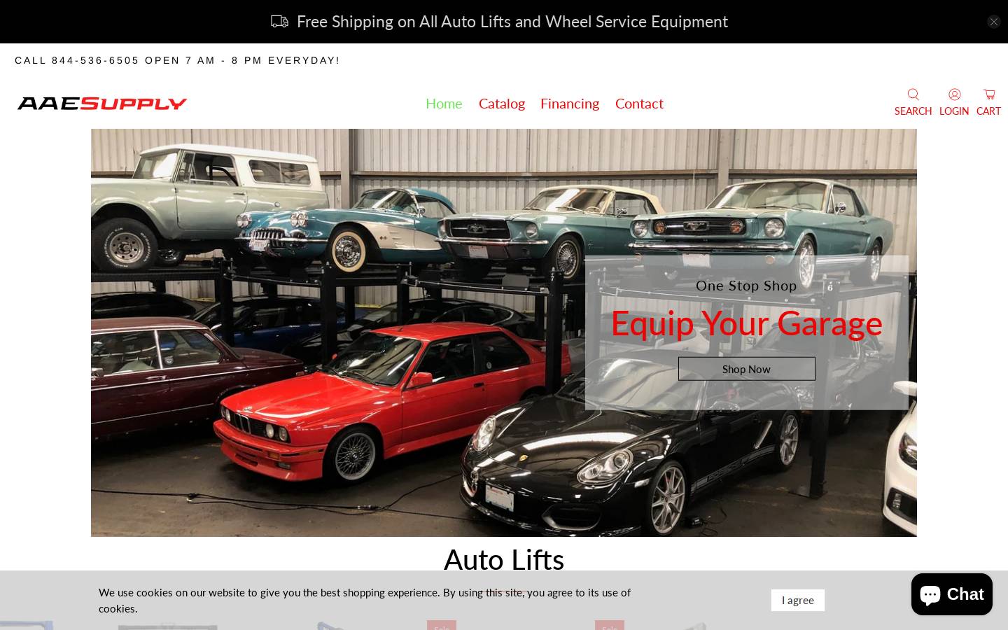 allautomotiveequipmentsupply.com homepage screenshot