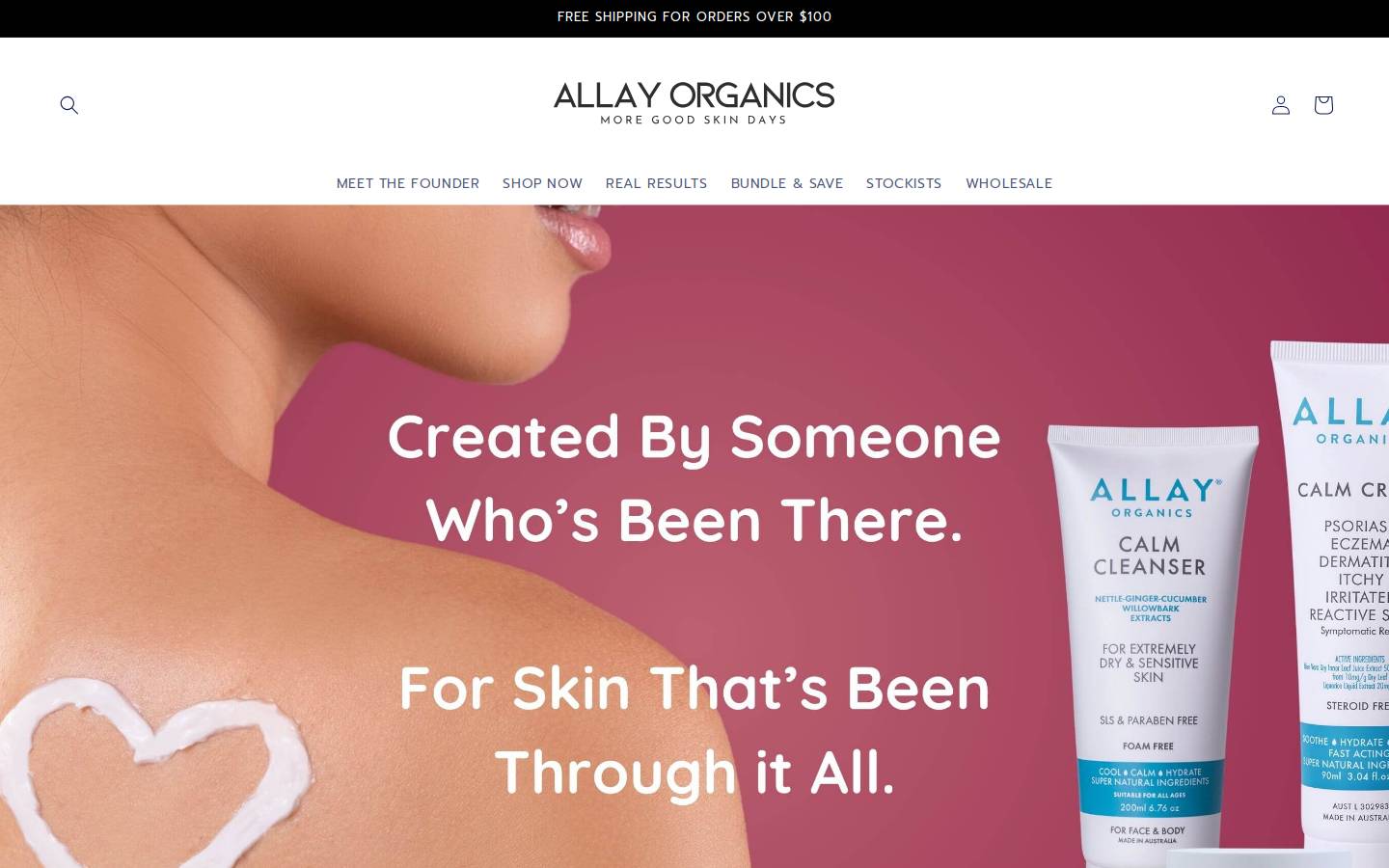 allayorganics.com.au homepage screenshot