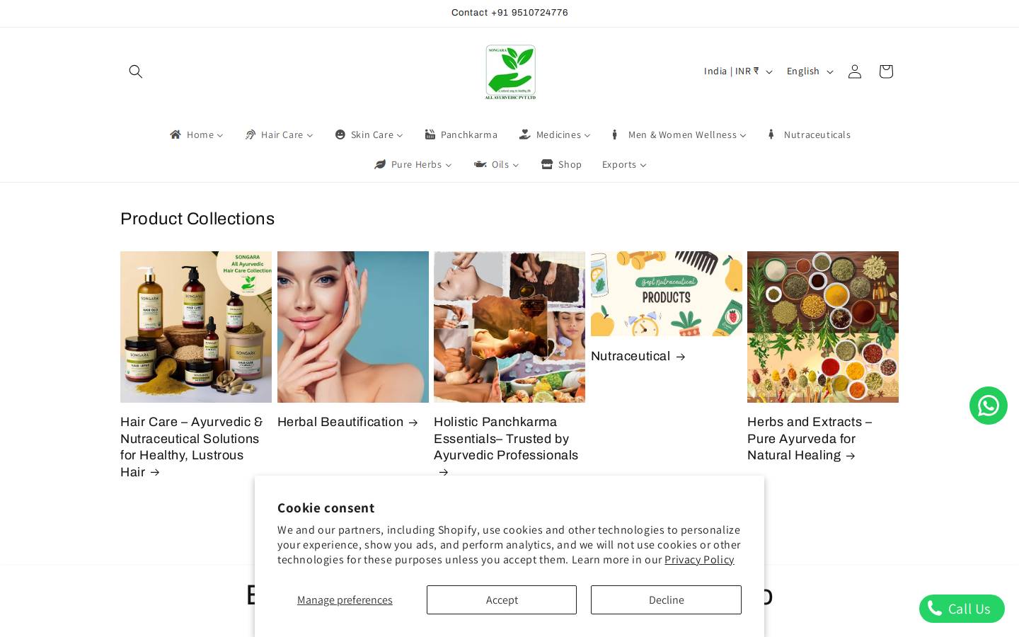 allayurved.com homepage screenshot