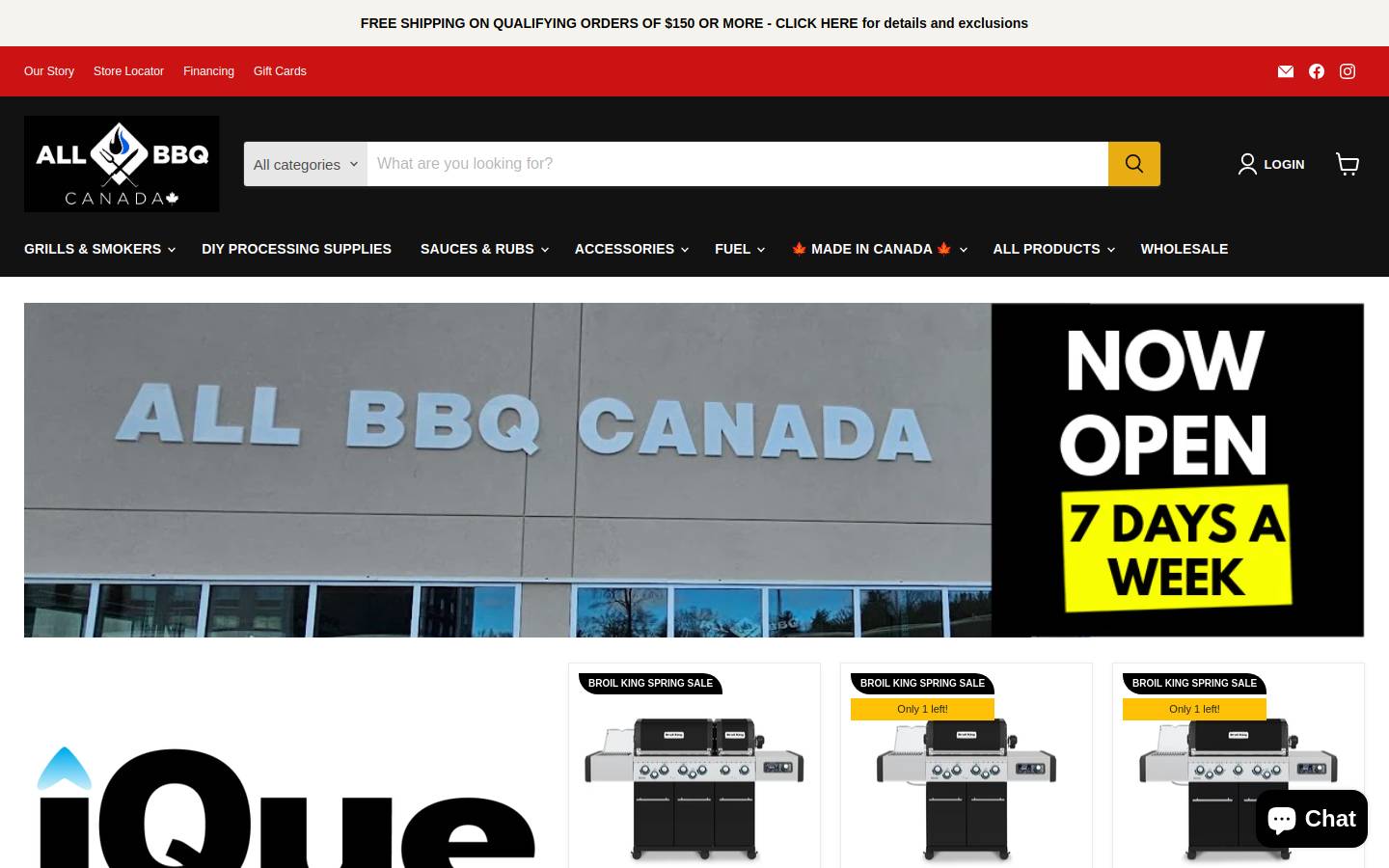 allbbqcanada.com homepage screenshot