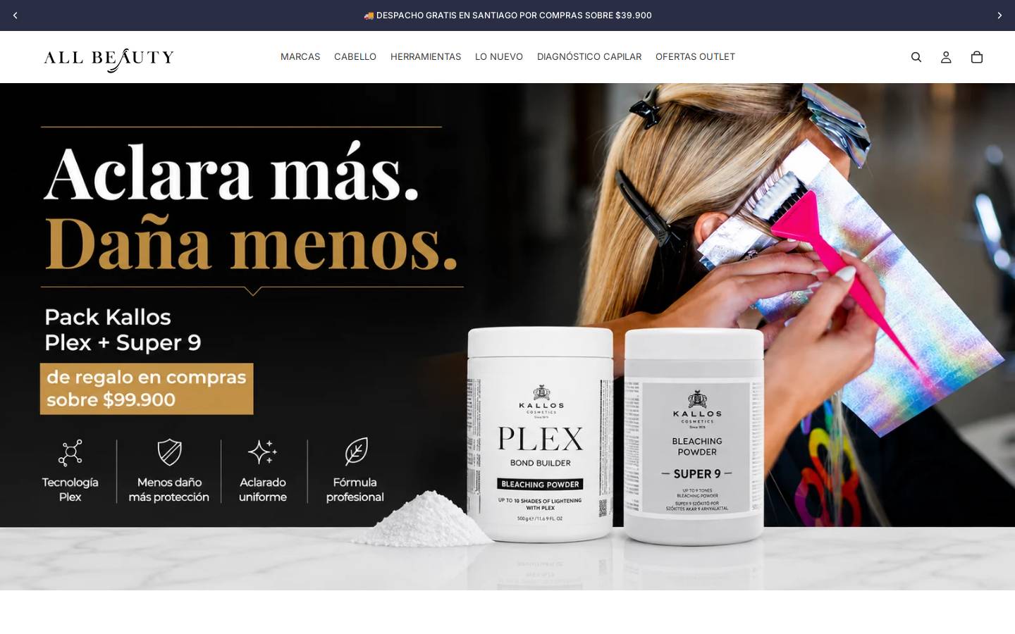 allbeauty.com  homepage screenshot