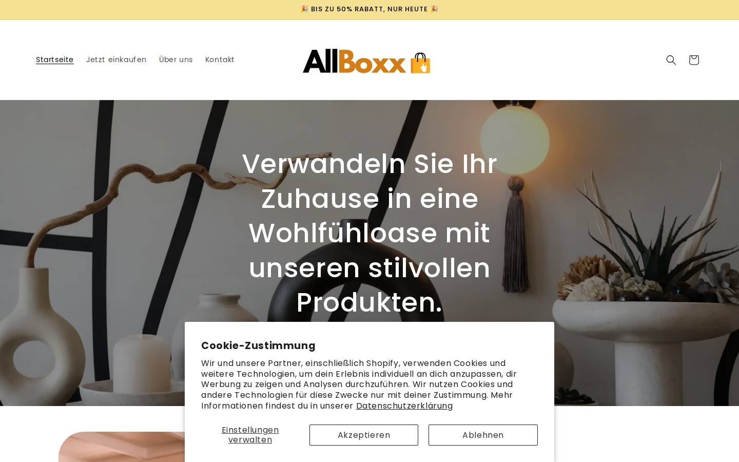 allboxx.de homepage screenshot