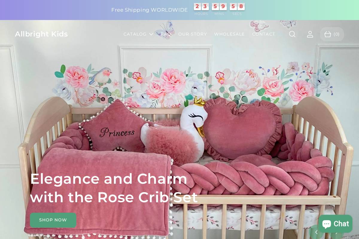 Allbright Kids homepage screenshot