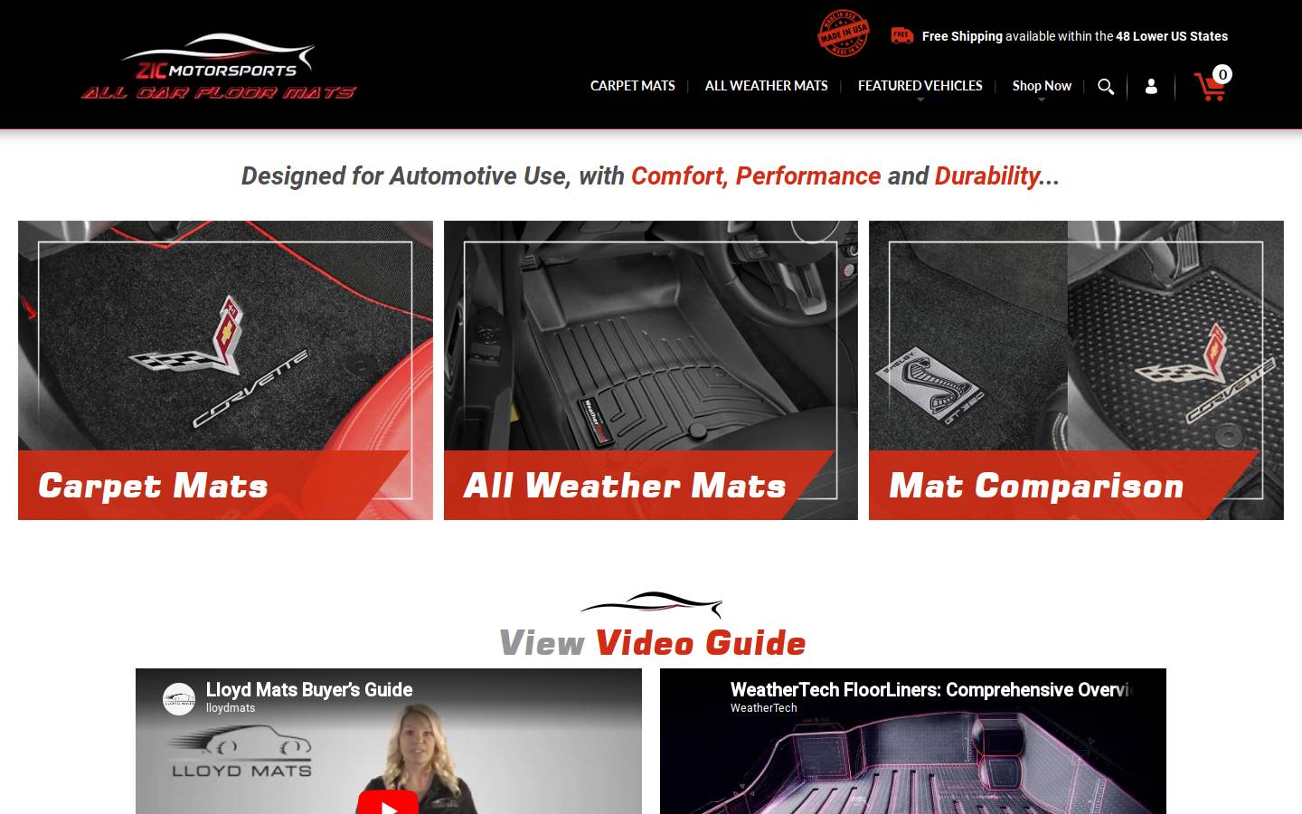 allcarfloormats.com homepage screenshot