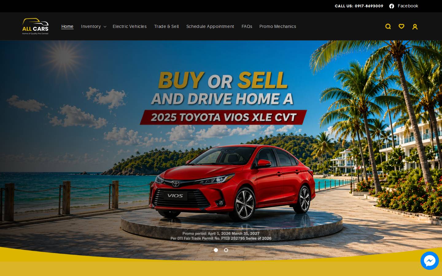 allcarsph.com homepage screenshot