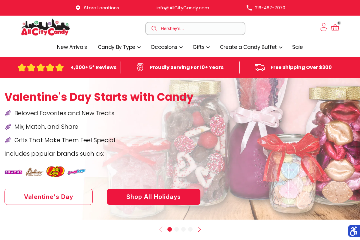 All City Candy homepage screenshot