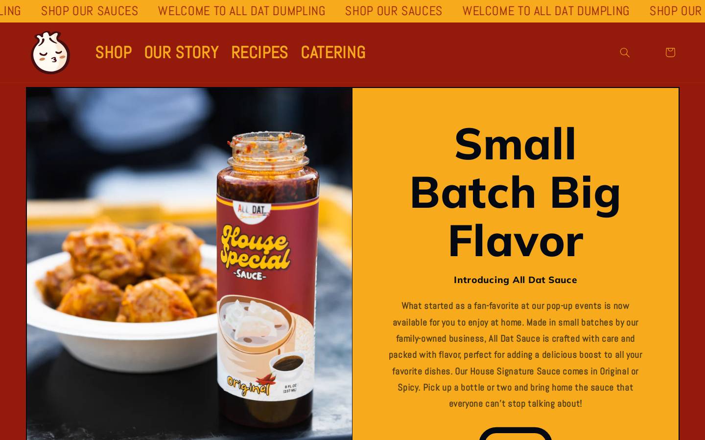 alldatdumpling.com homepage screenshot