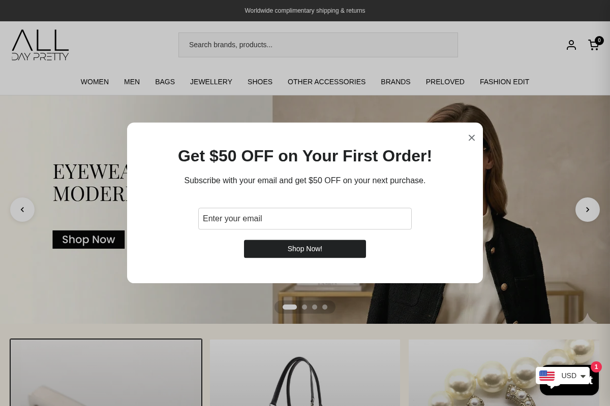 alldaypretty.com homepage screenshot