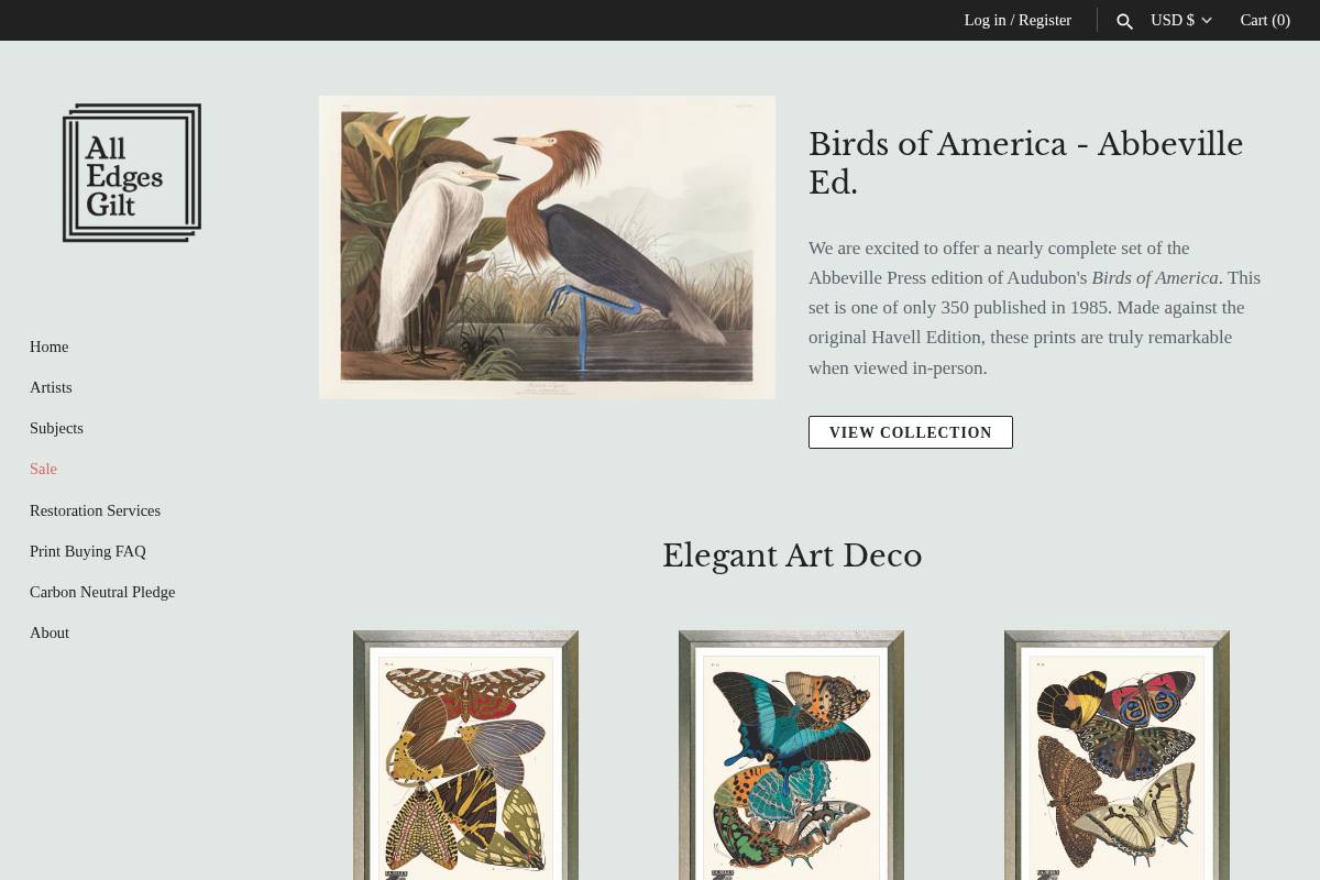 alledgesgilt.com homepage screenshot