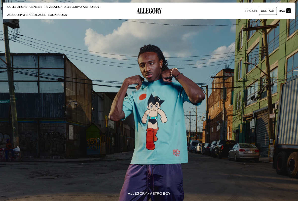 Allegory House homepage screenshot