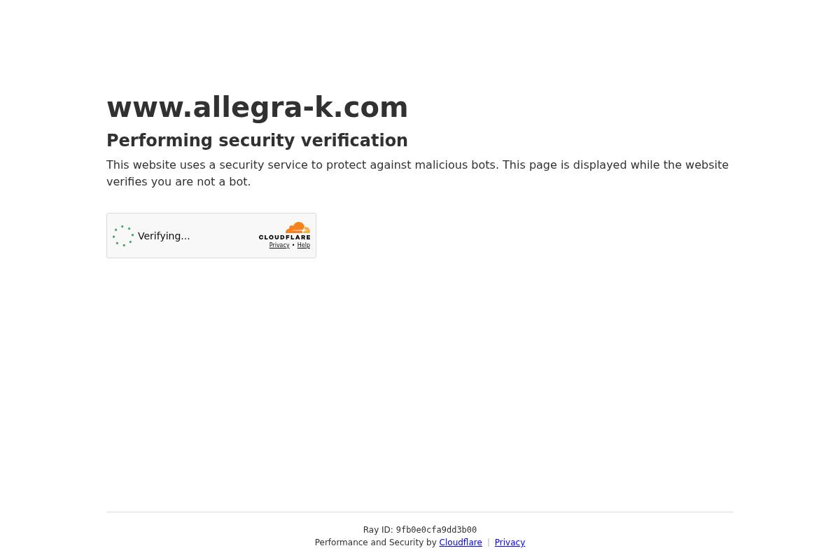 Allegra K homepage screenshot