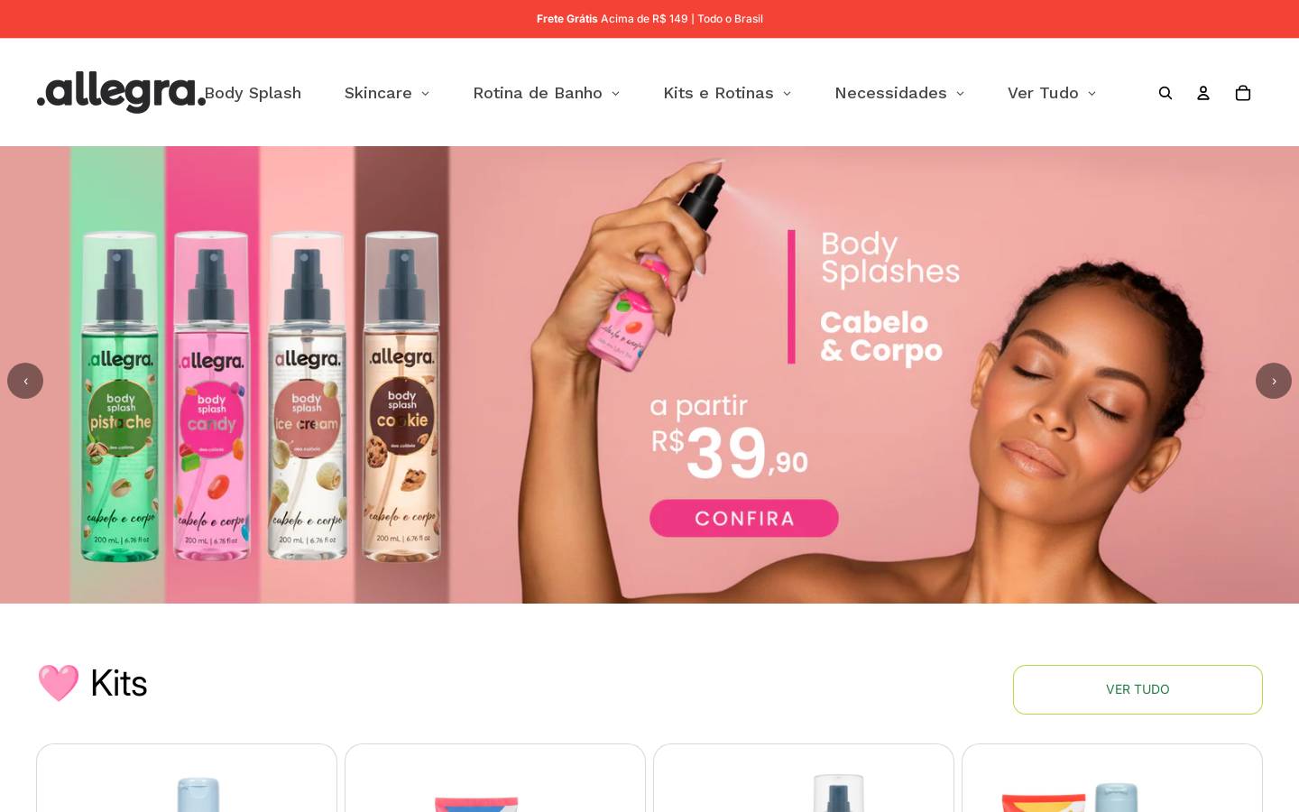 allegrabeauty.com.br homepage screenshot