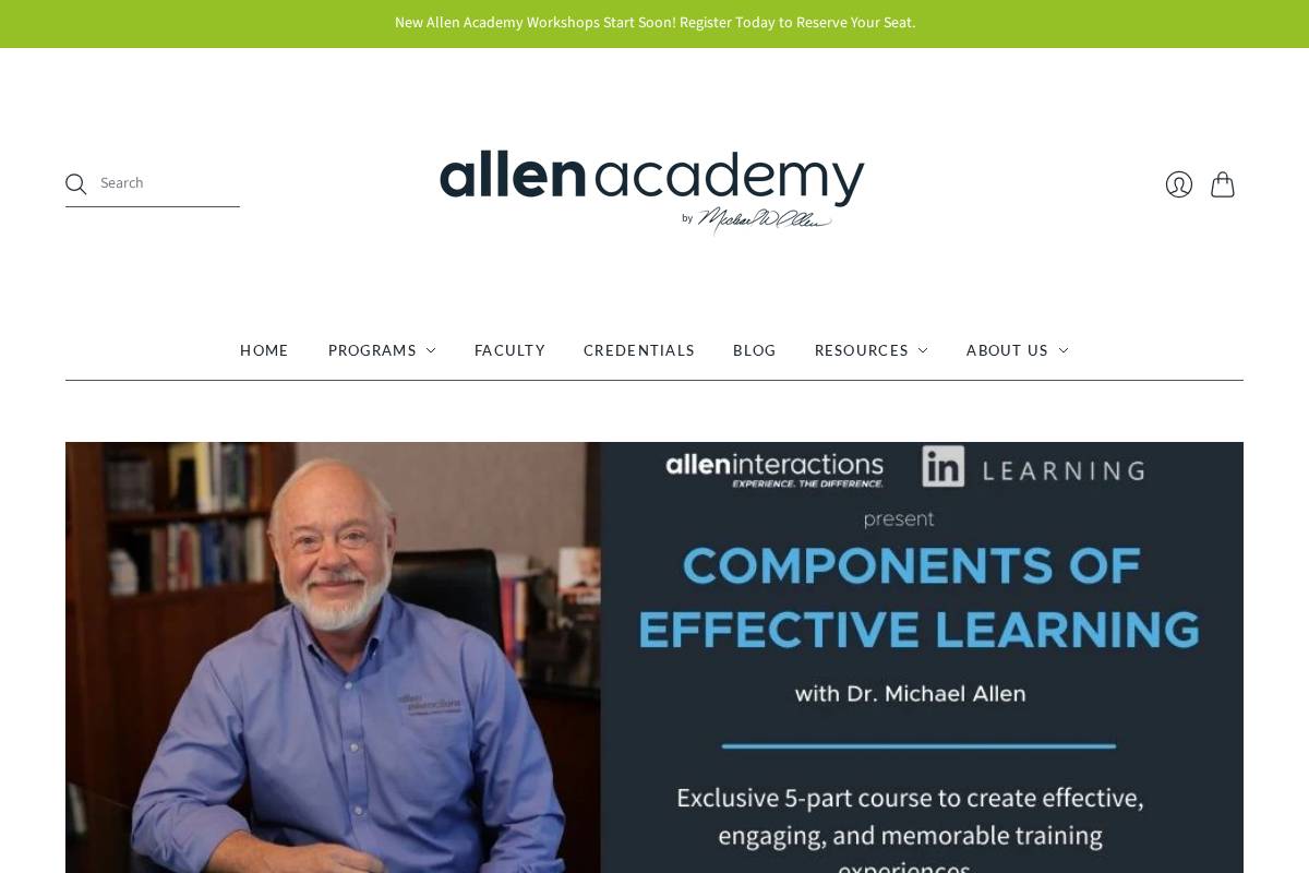 allenacademy.com homepage screenshot