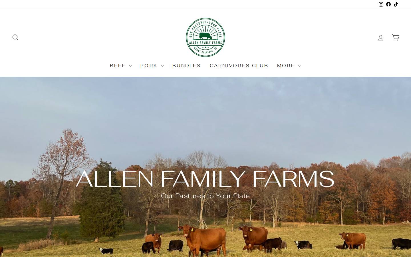 allenfamilyfarmsnc.com homepage screenshot